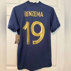 NWT Nike 2022 France Karim Benzema 19 Soccer Jersey sz S
